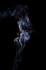 Obraz premium Abstract incense smoke isolated