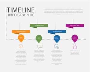 timeline info graphic whit icons