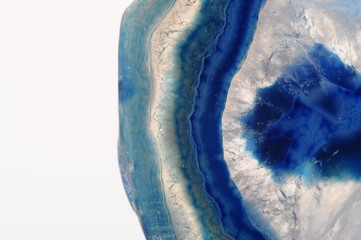 Macro of blue agate stone - 65067780