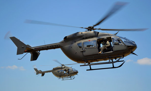 Two UH-72 Lakota Helicopters