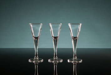 Three shot glasses