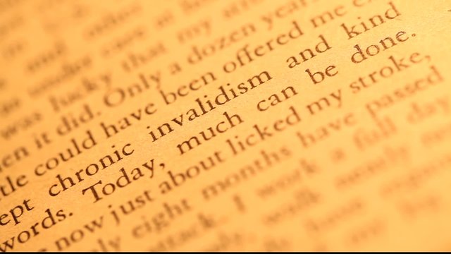 Old paper close up footage