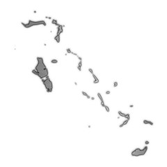 High detailed vector map - Bahamas.