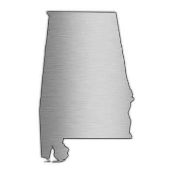 High detailed vector map - Alabama.
