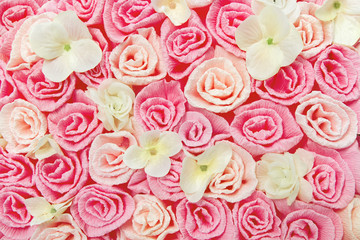 roses flower pattern background. Floral pink texture.