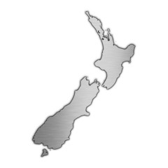 High detailed vector map - New Zealand.