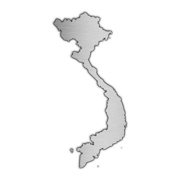 High detailed vector map - Vietnam.