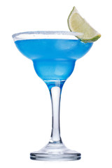 Blue margarita cocktail