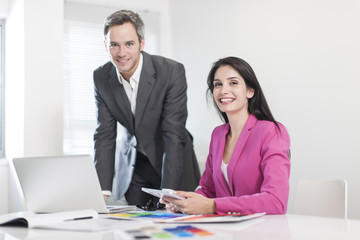 workteam in meeting at office