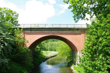 Fototapeta premium Brücke über die Trave 4