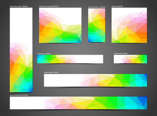 set of colorful web banners