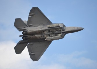 F-22 Raptor with Weapons Bay Deployed