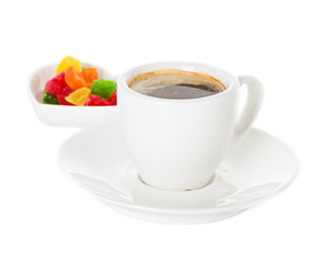 cup of coffee and candied