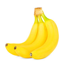 Bunch of bananas isolated on white background