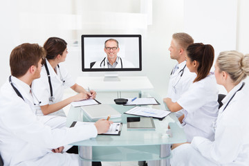 Doctors Attending Video Conference
