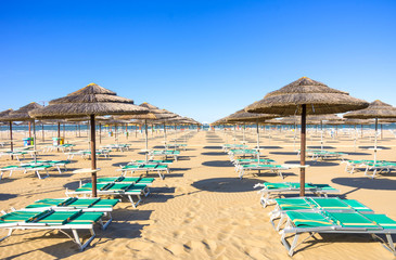 Rimini beach,Italy - obrazy, fototapety, plakaty