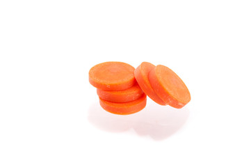 Naklejka na ściany i meble Fresh carrot on white background