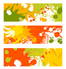 Obraz premium abstract fruit and vegetable banners
