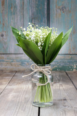 Bouquet of lily of the valley flowers