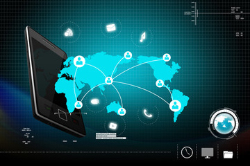 Social networking in  digital tablet