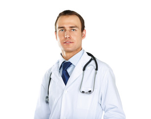 Portrait of young doctor with stethoscope