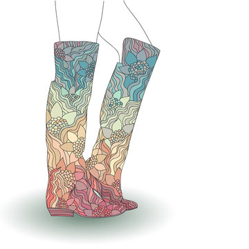 recommend clip art: Boots. Color pattern.
