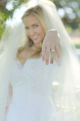 Beautiful Bride Outdoors in a Forest