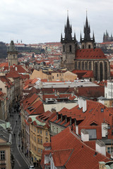 Obraz premium Skyline kościoła Najświętszej Marii Panny przed Tynem