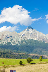 Fototapeta premium Krivan Mountain and Western part of High Tatras, Slovakia