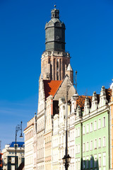 Obraz premium St Elisabeth's Church, Main Market Square, Wroclaw, Silesia, Po