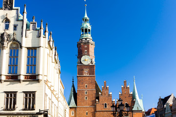 Town Hall on Main Market Square, Wroclaw, Silesia, Poland