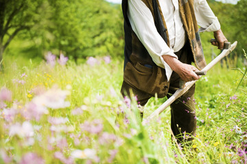 Man with scythe