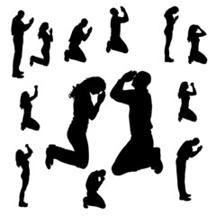 Vector silhouette of people.
