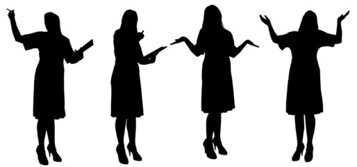 Vector silhouette of a woman.