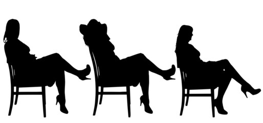 Vector silhouette of a woman.