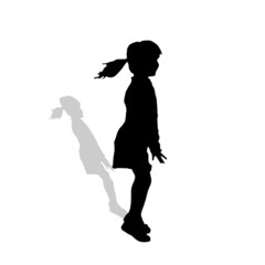 Vector silhouette of girl.