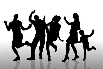 Vector silhouette of a people.