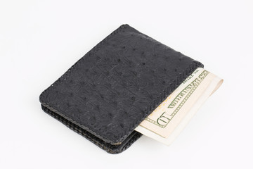 Purse with banknotes.