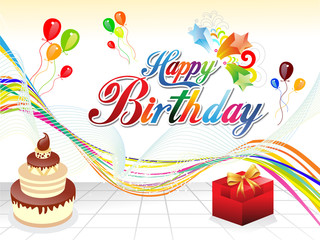 abstract happy birthday background