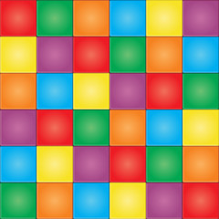 Seamless colorful mosaic tiles pattern. Vector