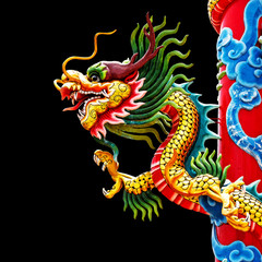 Chinese style dragon statue