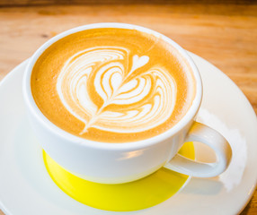 Latte art coffee