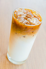 Iced latte coffee