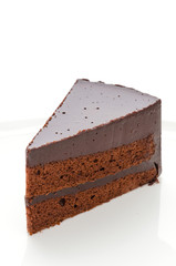 Cake chocolate isolated on white background