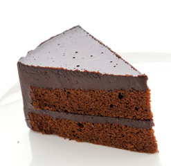 Cake chocolate isolated on white background