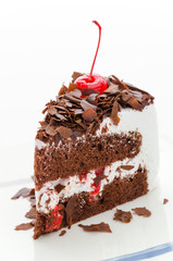 Cake chocolate isolated on white background