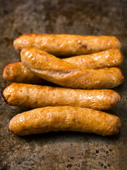 rustic cooked sausages