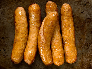 rustic cooked sausages