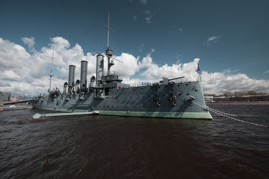 Cruiser Aurora in St. Petersburg