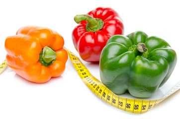 Measuring tape with different peppers